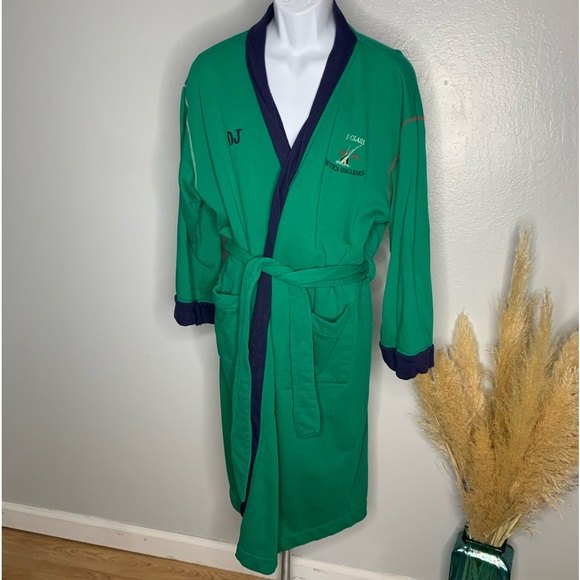 Nautica Other Vintage 9s Nautica Mens Bathrobe Green Sail Boat